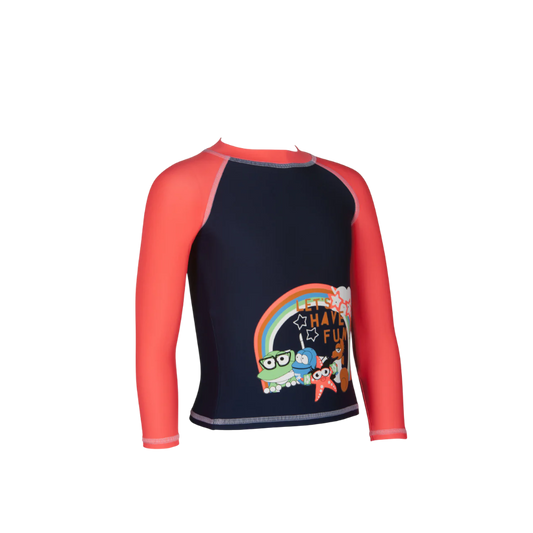 Playera Niña Manga Larga Con Protector Solar Arena