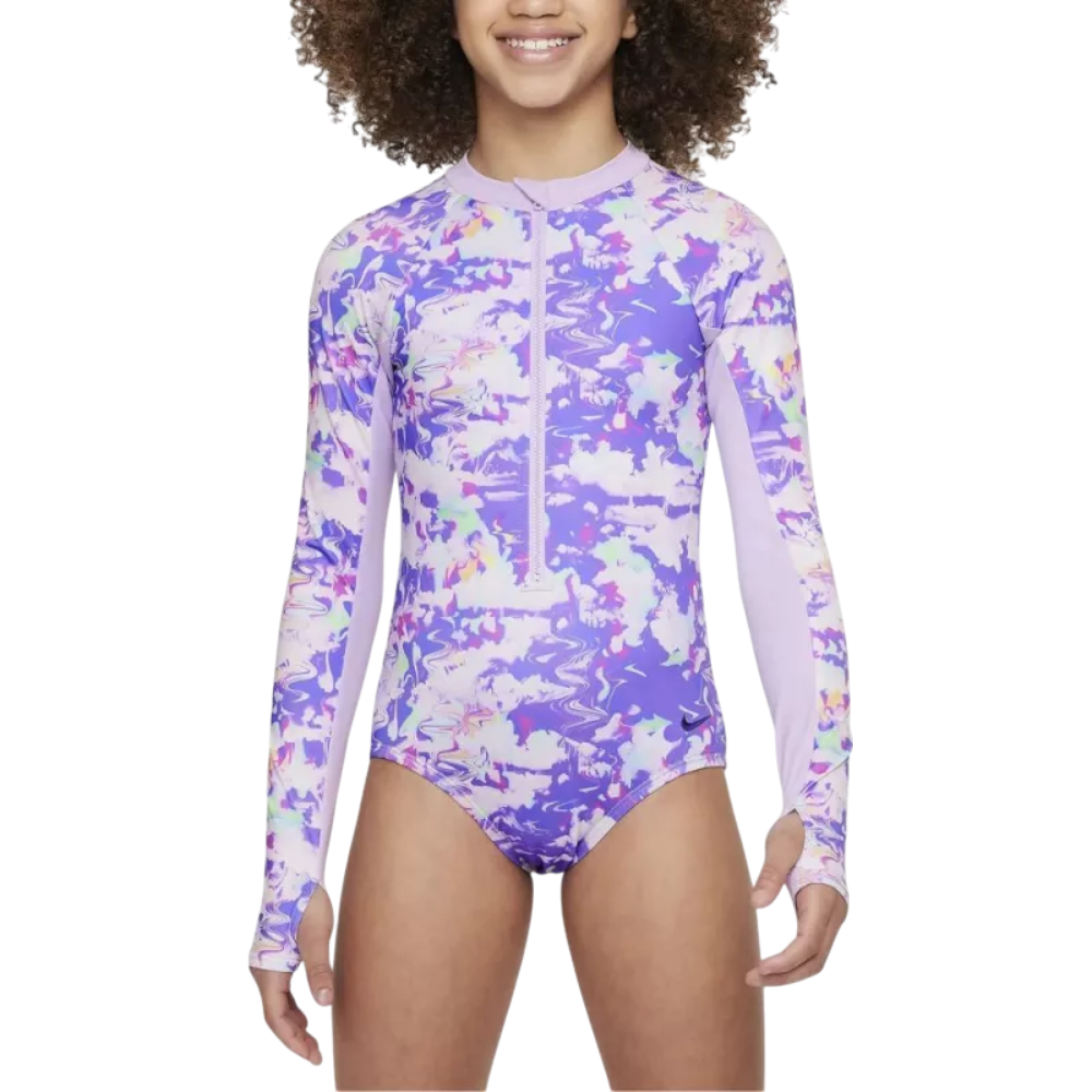 Traje De Baño Body Manga Larga Niña Nike