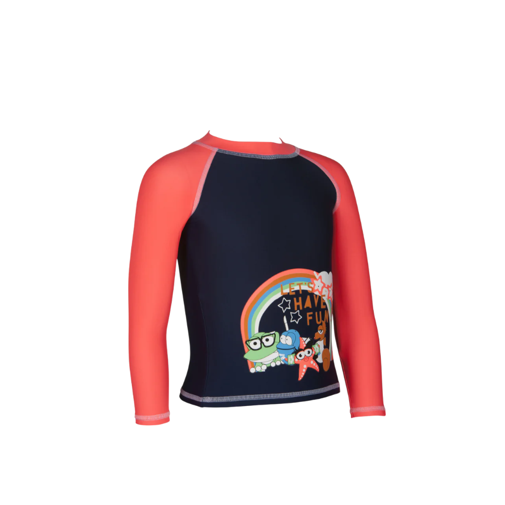 Playera Niña Manga Larga Con Protector Solar Arena