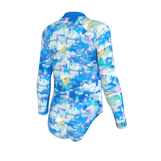 Traje De Baño Body Manga Larga Niña Nike