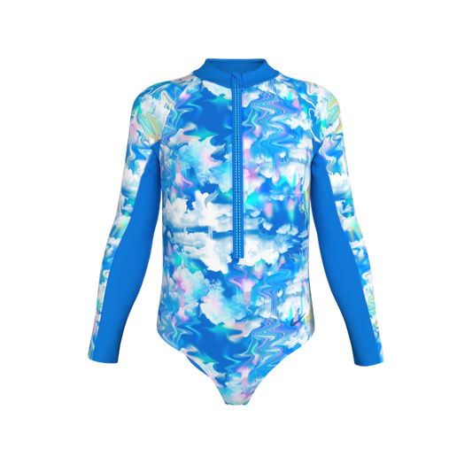 Traje De Baño Body Manga Larga Niña Nike