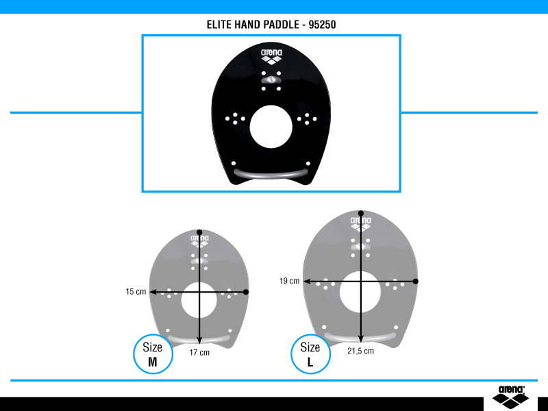elite hand paddle size guide