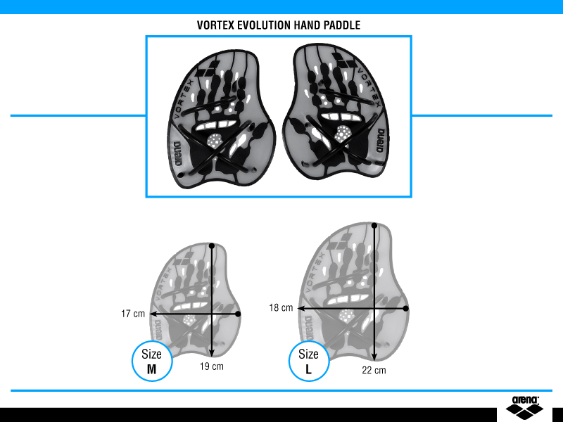 vortex evolution hand paddle size guide